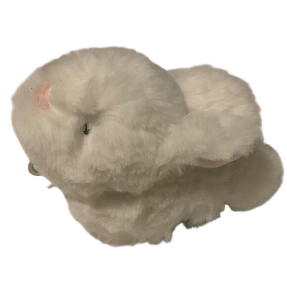 Hallmark Zip-A-Long Bunny Plush Toy  4.5” Tug Tail Action White Easter NWT - Picture 5 of 6